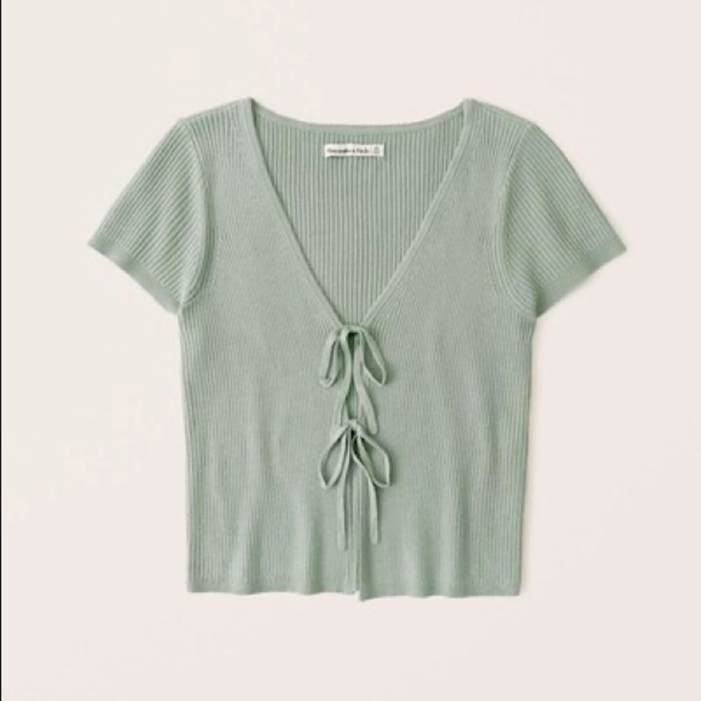 NWOT Abercrombie & Fitch Double-Tie Short Sleeve Cardigan